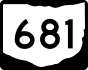 State Route 681 marker