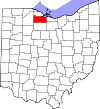State map highlighting Sandusky County