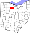 State map highlighting Seneca County