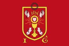Banner of the Holy Wounds (Pilgrimage of Grace).svg