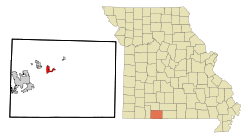 Location of Forsyth, Missouri