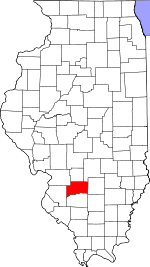Clinton County's location in Illinois