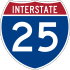 Interstate 25 marker
