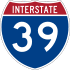 Interstate 39 marker
