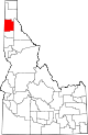 State map highlighting Kootenai County
