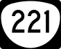 Oregon Route 221 marker