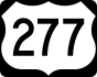 U.S. Route 277 marker