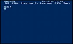 Screenshot of cartridge version