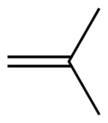 Skeletal formula of isobutylene