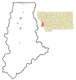 Location of Victor, Montana