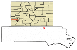 Location of Norwood in San Miguel County, Colorado.