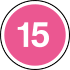 Grey circle with a 15 in middle