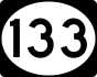 Route 133 marker