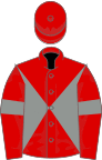 Red and grey diabolo, red sleeves, grey armlets, red cap