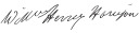 Cursive signature in ink