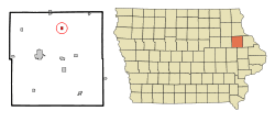 Location of Greeley, Iowa