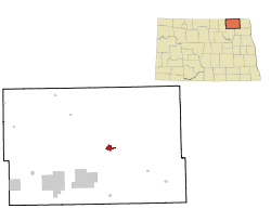Location of Langdon, North Dakota