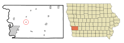 Location of McClelland, Iowa