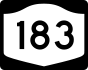New York State Route 183 marker