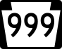 Pennsylvania Route 999 marker