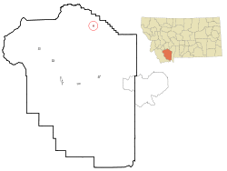 Location of Harrison, Montana