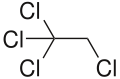 Skeletal formula of 1,1,1,2-tetrachloroethane