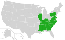 Trillium cuneatum in the USA.svg