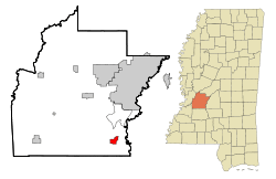 Location of Terry, Mississippi