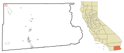 Location in Imperial County and the state of California
