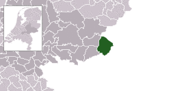 Highlighted position of Winterswijk in a municipal map of Gelderland