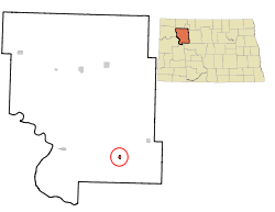 Location of Parshall, North Dakota