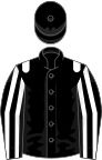 Black, white epaulets, striped sleeves
