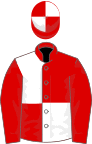 Red and white (quartered), red sleeves