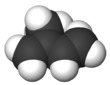 Space-filling model of isoprene