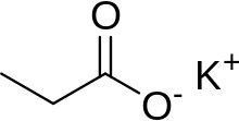 Potassium propionate.svg