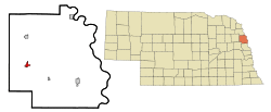 Location of Oakland, Nebraska