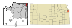 Location within Johnson County and Kansas