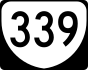 State Route 339 marker