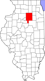 LaSalle County's location in Illinois