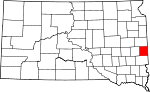 State map highlighting Moody County