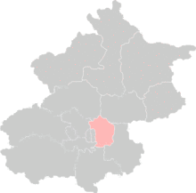Location of Chaoyang District in Beijing