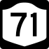 New York State Route 71 marker