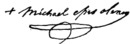 Bishop Michael Portier's signature