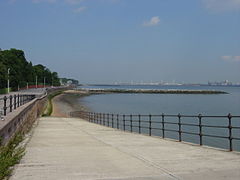 Slipway and breakwater from Egremont Promenade-by-Sue-Adair.jpg