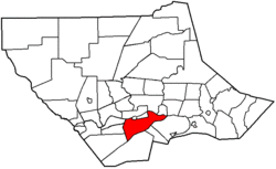 Map of Lycoming County, Pennsylvania highlighting Armstrong Township