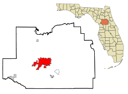 Location in Marion County and the state of Florida