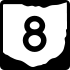 State Route 8 marker