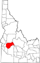 State map highlighting Boise County