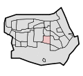 Location of Molenvliet district in Barendrecht