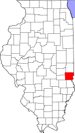 Clark County's location in Illinois
